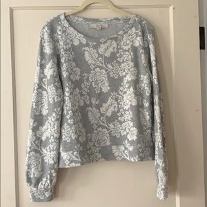 LOFT floral jacquard sweatshirt